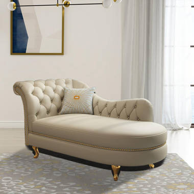 Cream chaise lounge online chair